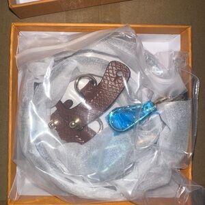 Brown Leather Shoulder Strap Conversion Kit for Longchamp bags NIB